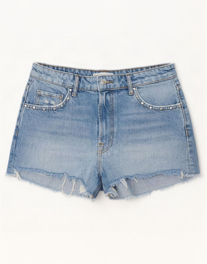 Zara Dame Denim Shorts EU 38 Small W28 Blue
