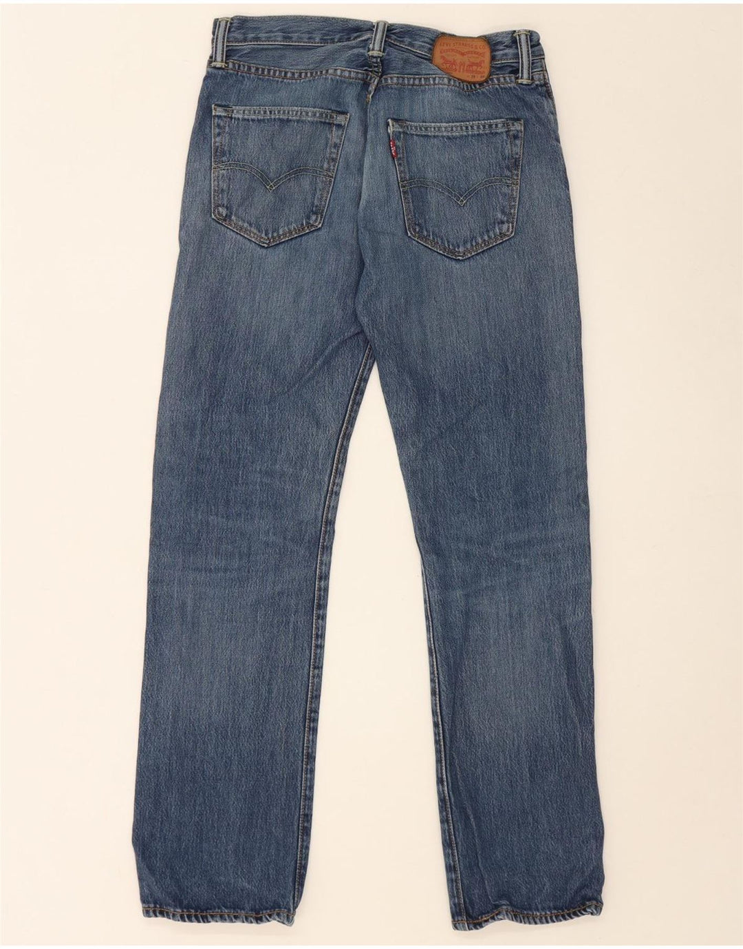 Levi's Herre 501 Straight Jeans W29 L30 Blå Bomuld