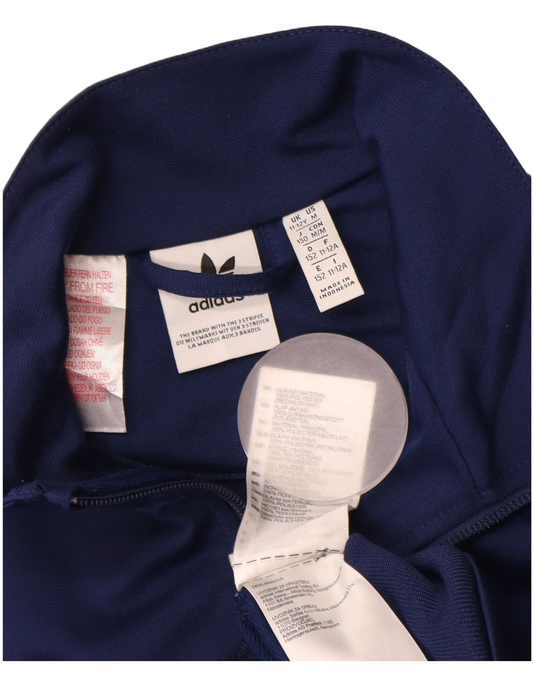 ADIDAS Træningsdragt til drenge topjakke 11-12 år marineblå polyester