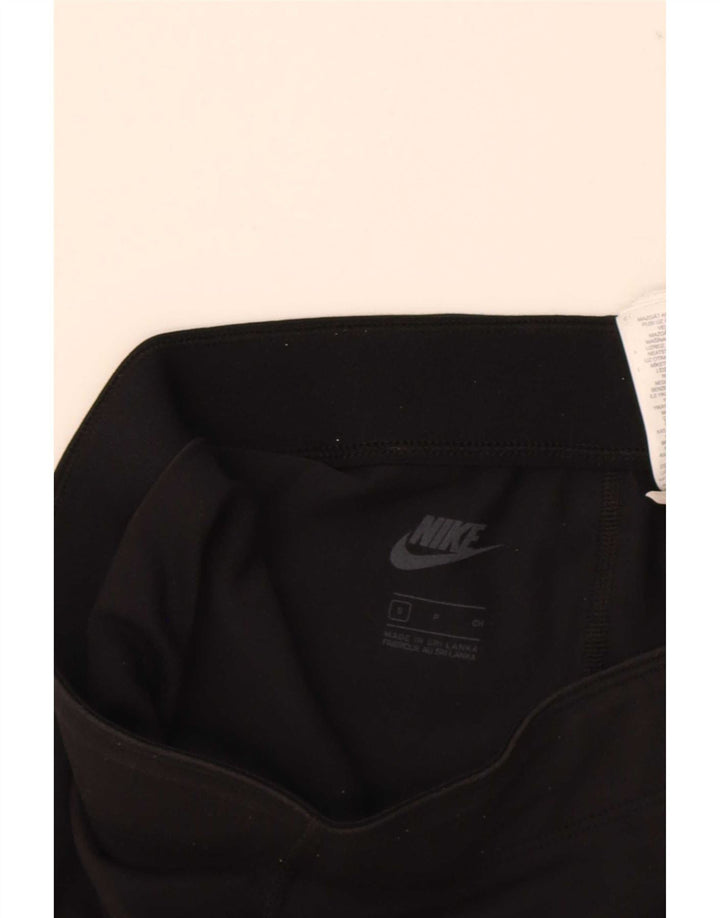 Nike Dame Grafiske Leggings UK 8 Small Black Bomuld