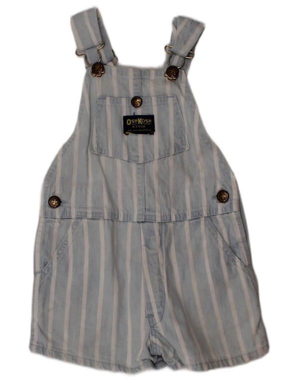 Osh Kosh Boys Dungaree denimshorts 3-4 år W22 blå stribet bomuld