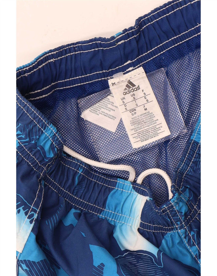 Adidas Badeshorts til mænd, små blå blomsterpolyester