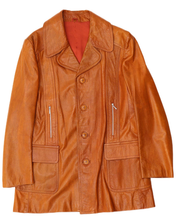 Vintage herre læderjakke UK 38 Medium Brown