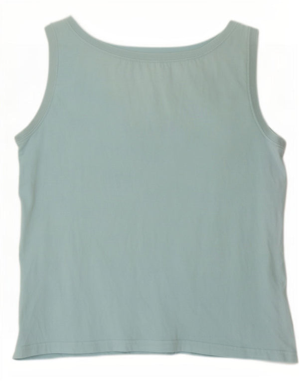 Timberland Womens Graphic Vest Top UK 18 XL Blue Cotton