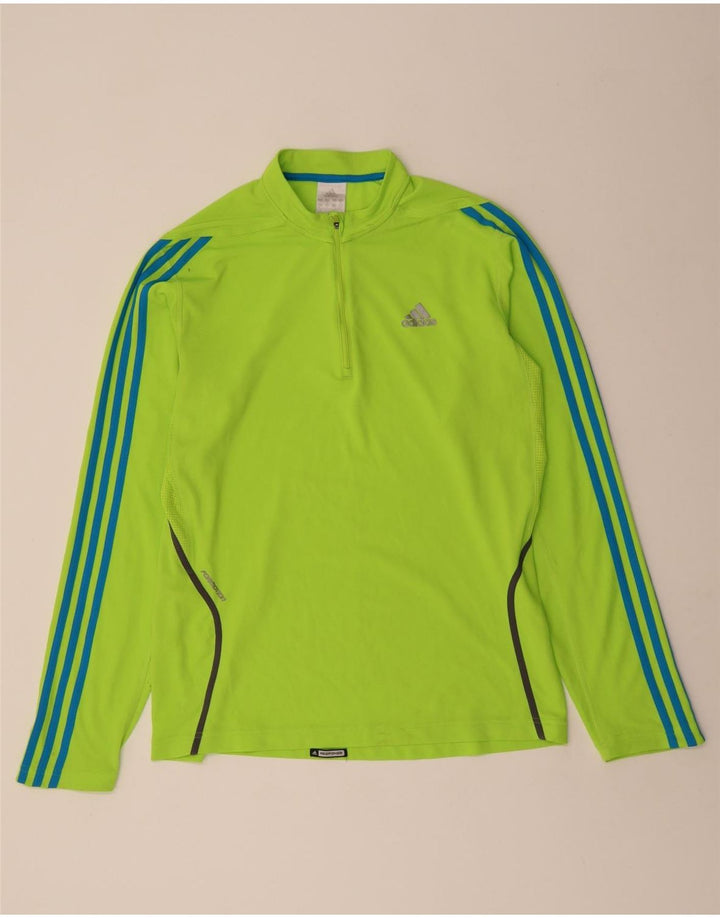 ADIDAS Pullover med lynlås til mænd, træningsdragt Top mellemgrøn polyester