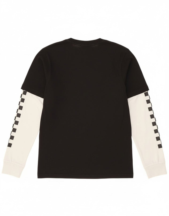 Vans Boys Grafisk Top Langærmet 14-15 år XL Sort Colourblock