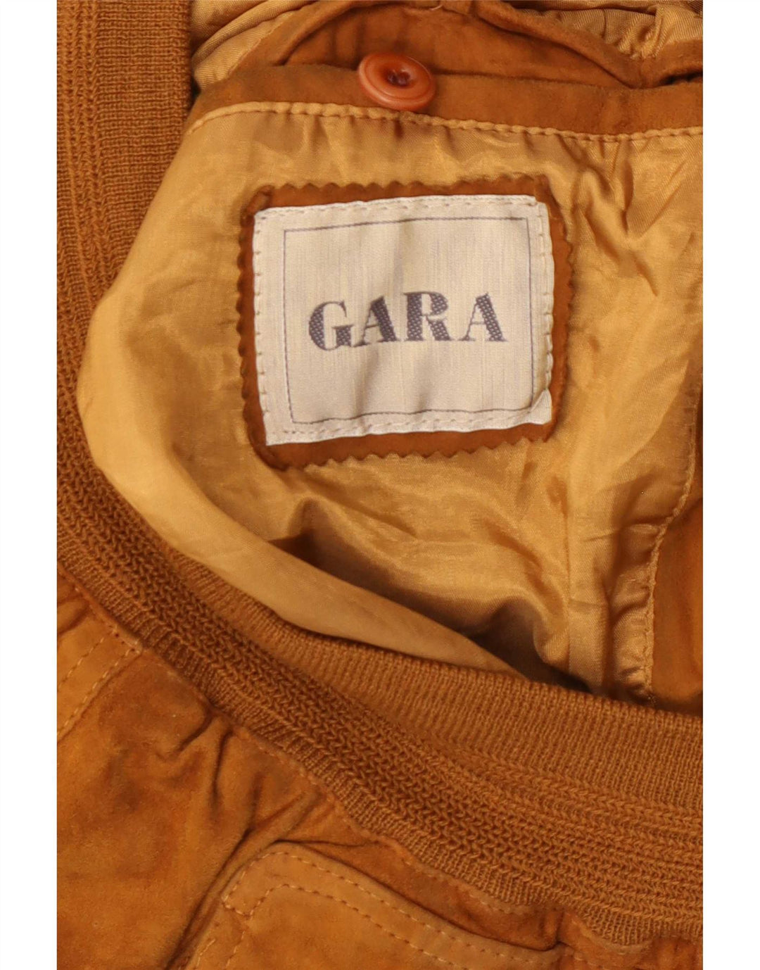 Gara Herre Ruskind Bomber Jacket IT 48 Medium Beige Læder