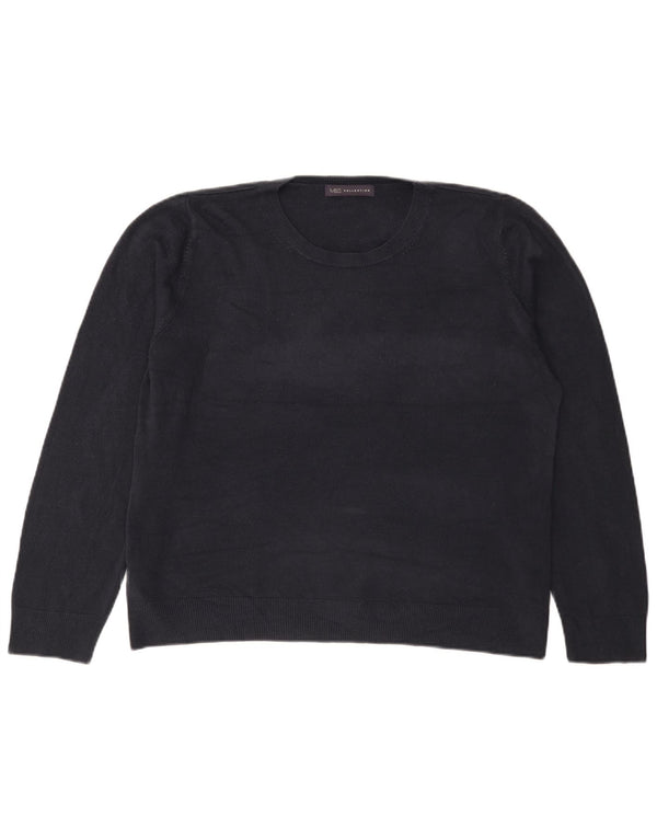Marks & Spencer dametrøjetrøje med rund hals DK 20 2XL marineblå akryl