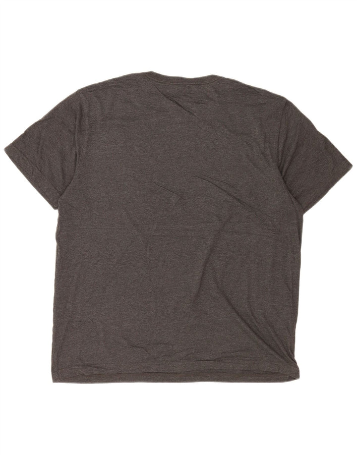 Eddie Bauer Herre Grafisk T-Shirt Top Stor Grå Bomuld