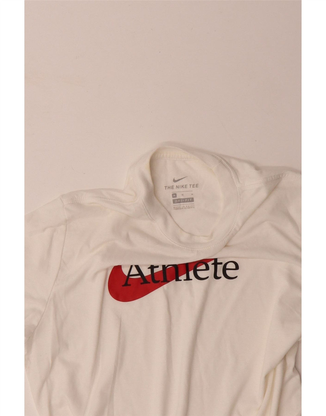 NIKE Herre Dri Fit grafisk T-shirt top mellem hvid bomuld