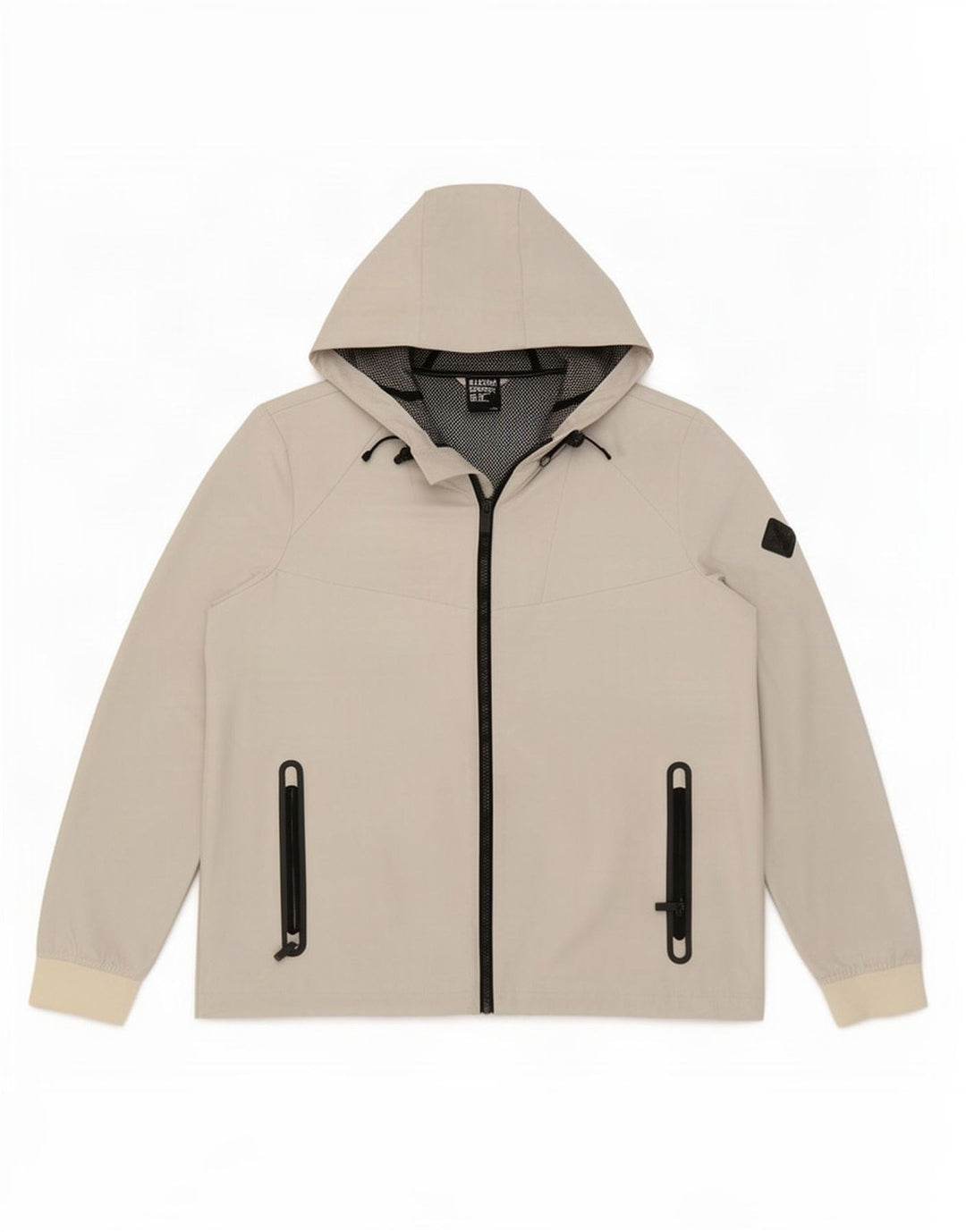 Superdry Regnjakke med hætte til kvinder UK 12 Medium White Polyester