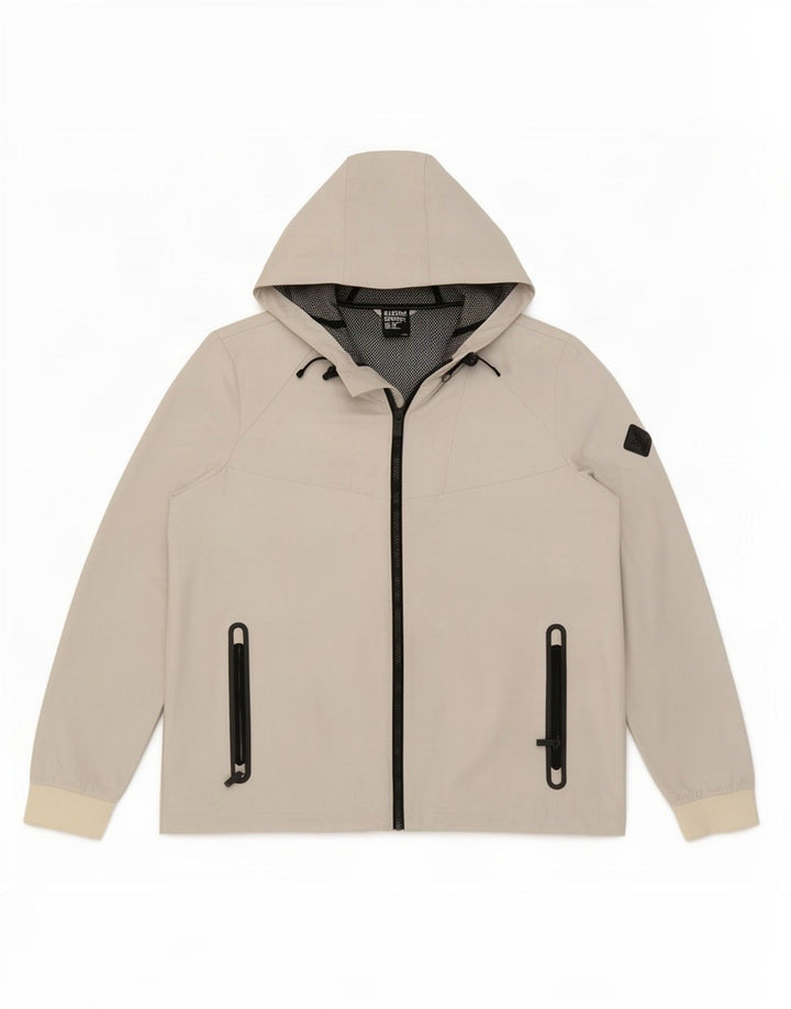 Superdry Regnjakke med hætte til kvinder UK 12 Medium White Polyester