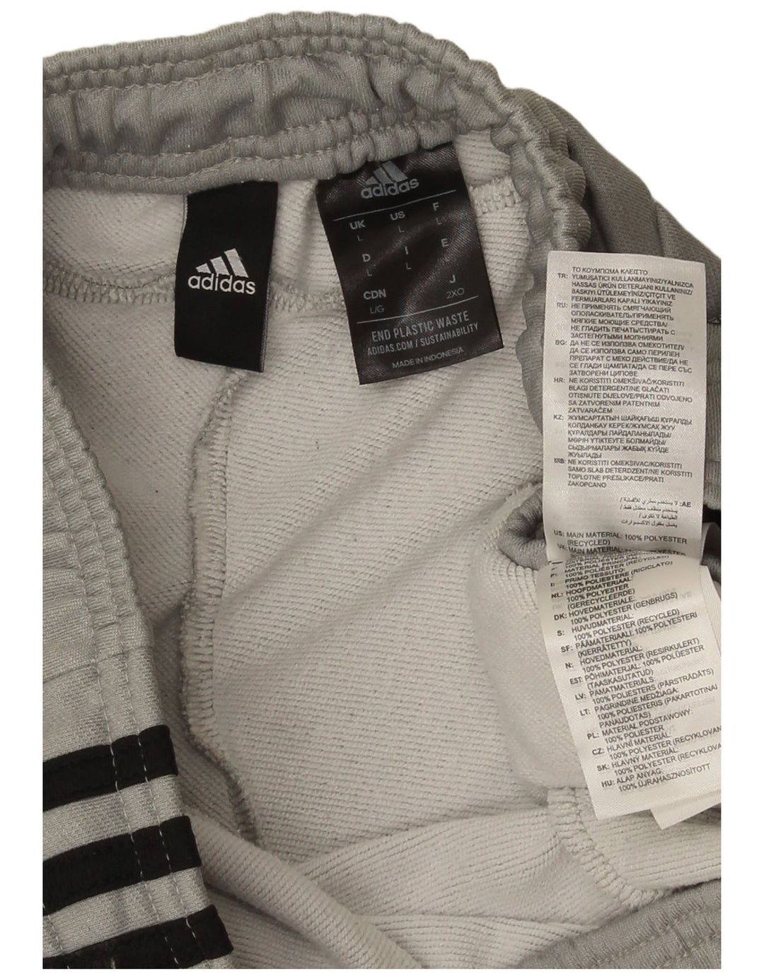 Adidas Aeroready træningsdragt bukser til mænd, store grå polyester