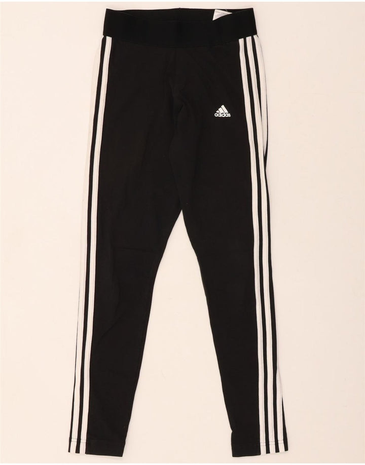 ADIDAS Dame Leggings UK 8/10 Small Black Bomuld