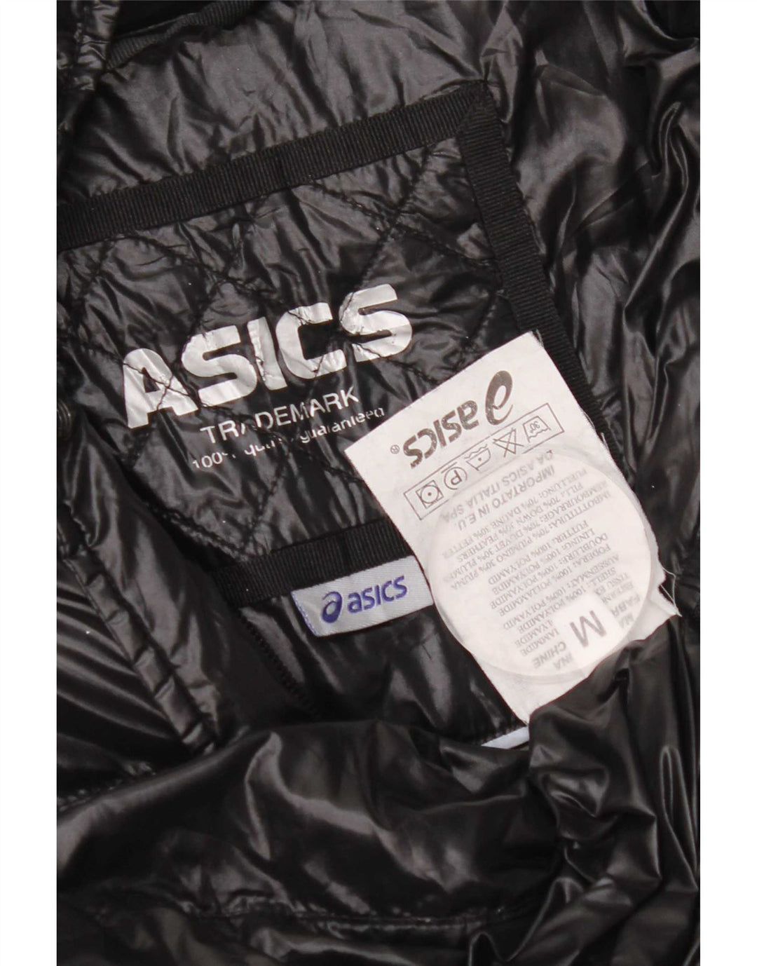 Asics Dame Polstret Frakke UK 14 Medium Sort Nylon