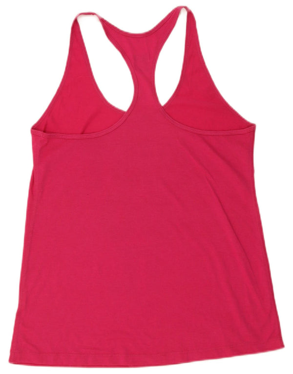 Nike Dame Dri Fit Loose Fit Grafisk Vest Top UK 12 Medium Pink