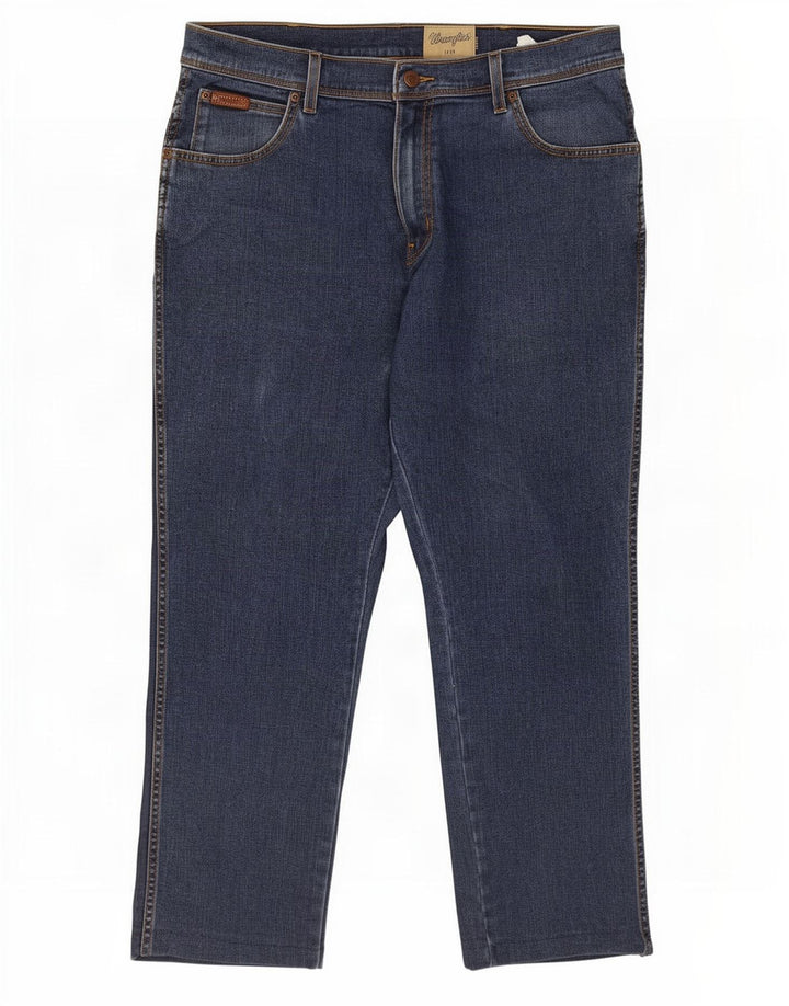 Wrangler Herre Texas Stretch Straight Jeans W36 L26 Blå Bomuld