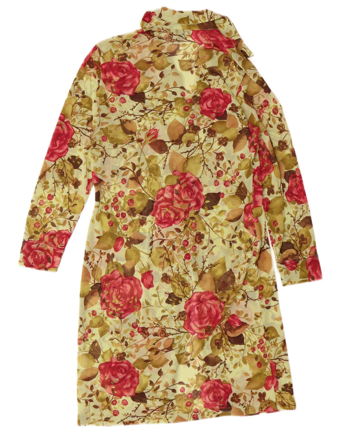 Kookai Dame Langærmet Skjortekjole Størrelse 1 Small Green Floral Bohemian