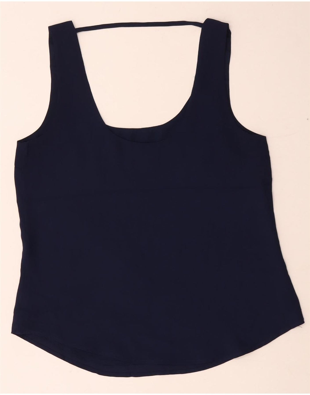 Oasis Dame ærmeløs bluse Top UK 10 Small Navy Blue