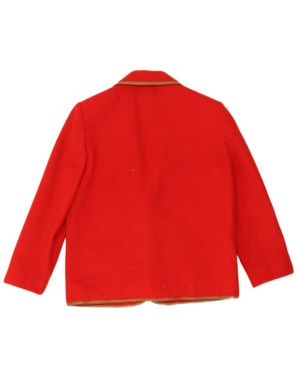 Vintage Dame 2 Knaps Blazer Jakke IT 46 Stor Rød
