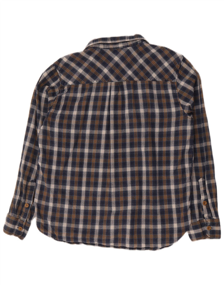 Mountain Warehouse Herre flannelskjorte XL blå ternet bomuld