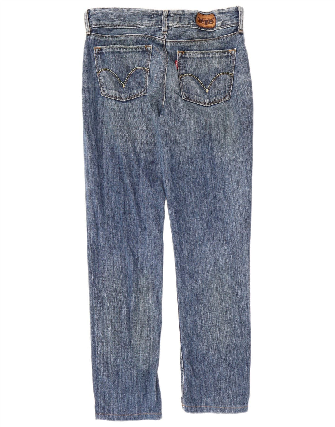 LEVI'S Dame 507 Straight Jeans W27 L27 Blå Bomuld