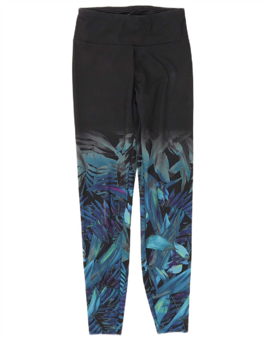 Marks & Spencer Womens Leggings UK 8 Small Black Floral Polyester