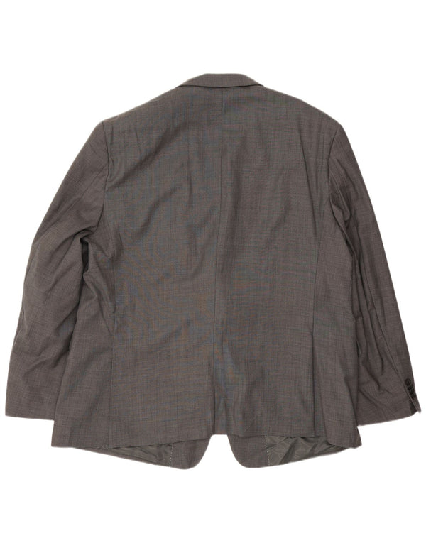 Vintage Herre 2-knaps blazerjakke EU 50 Large Grå Uld