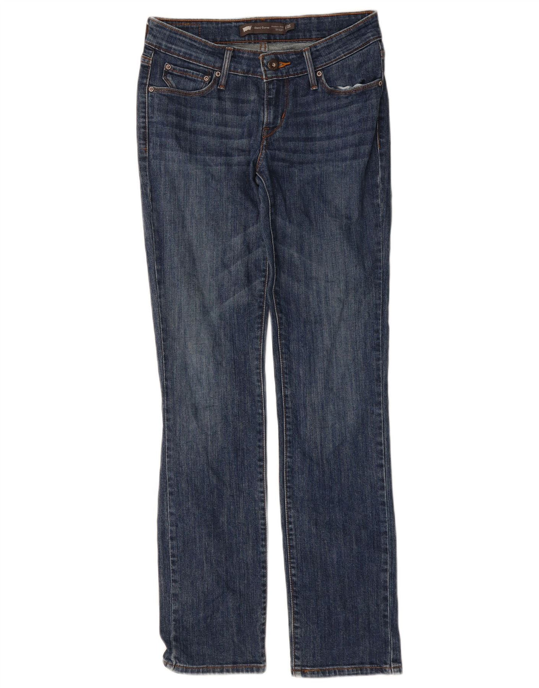LEVI'S Mens Demi Curve Straight Bootcut Jeans W25 L32 Blue Cotton