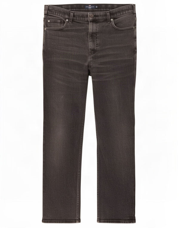 Marks & Spencer Herre Blue Harbor Straight Jeans W38 L29 Sort Bomuld