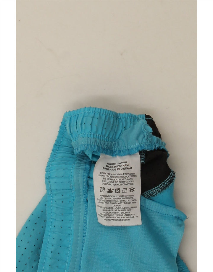 NIKE Mens Graphic Sport Shorts Medium Blue Colourblock Polyester Vintage Nike and Second-Hand Nike from Messina Hembry 