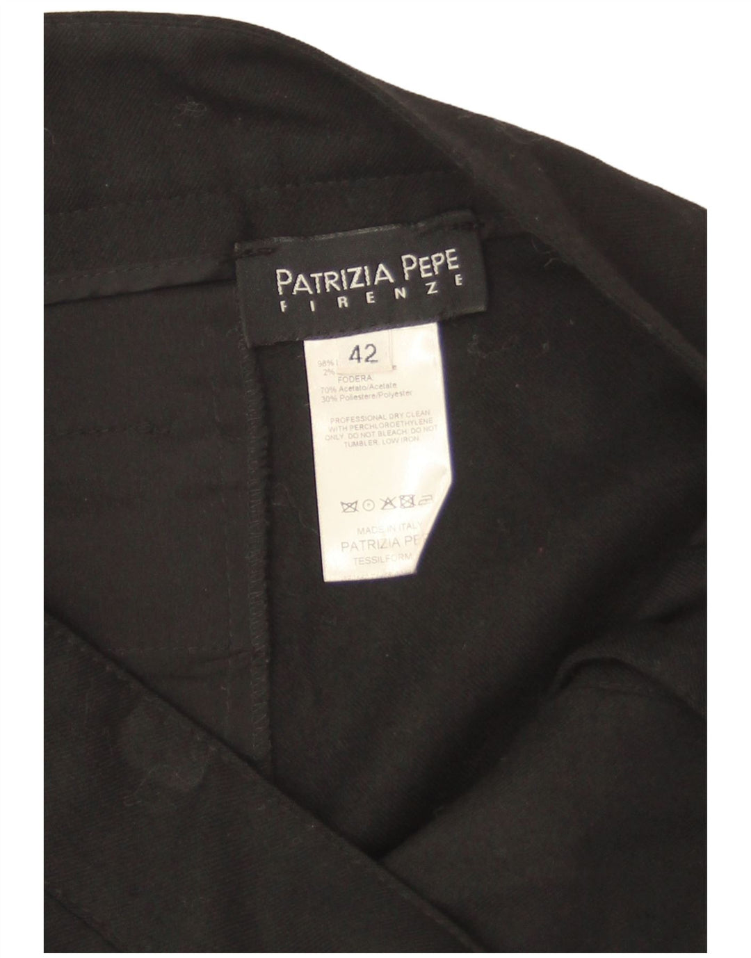 Patrizia Pepe Dame Pencil Skirt IT 42 Medium W30 Black Virgin Wool