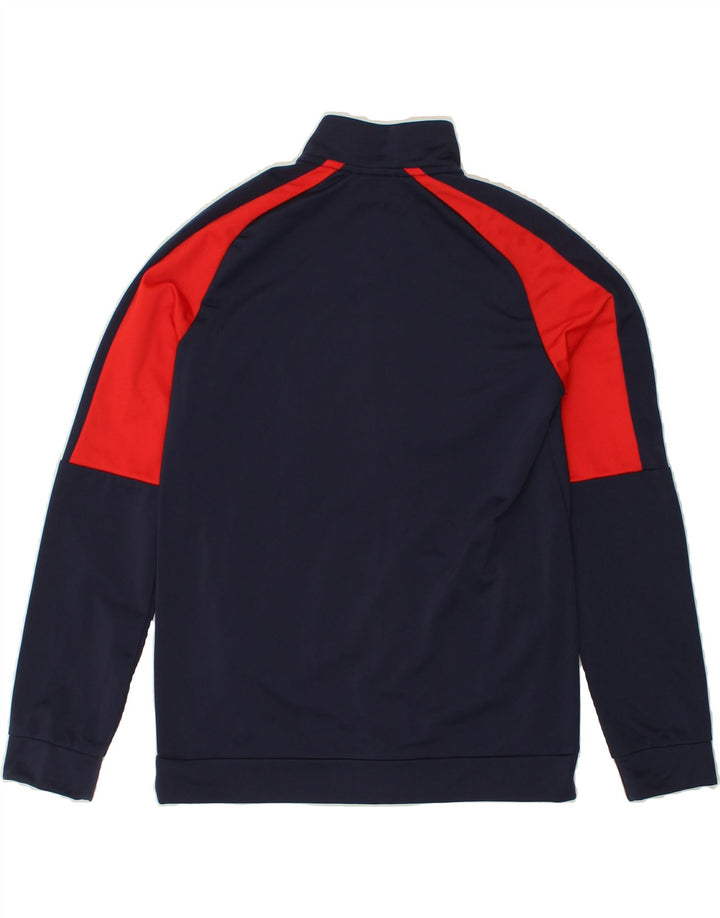 PUMA Boys Graphic Tracksuit Top Jacket 15-16 Years Navy Blue Colourblock Vintage Puma and Second-Hand Puma from Messina Hembry 