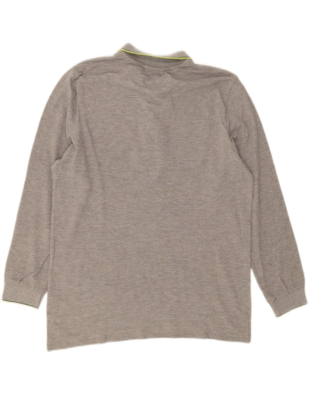 KAPPA Mens Long Sleeve Polo Shirt Large Grey Cotton Vintage Kappa and Second-Hand Kappa from Messina Hembry 