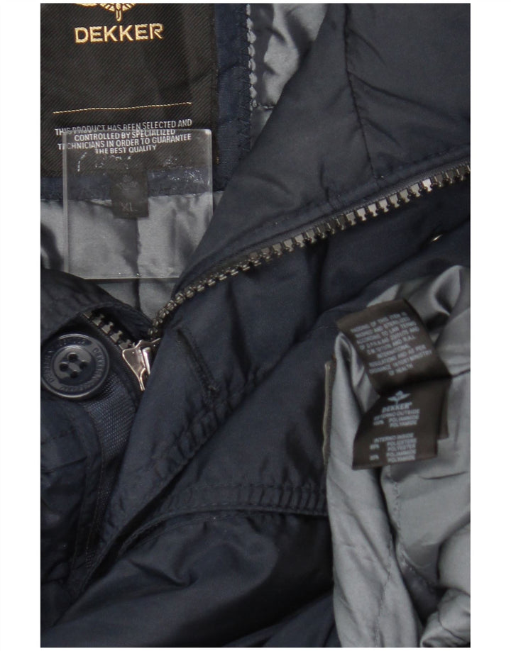 Dekker Herre Utility Jacket UK 42 XL Navy Blue Polyamide