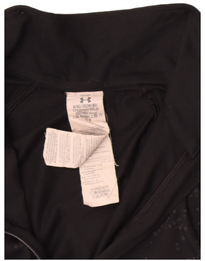 Under Armour Dame Pullover Træningsdragt Top UK 12 Medium Sort Plettet