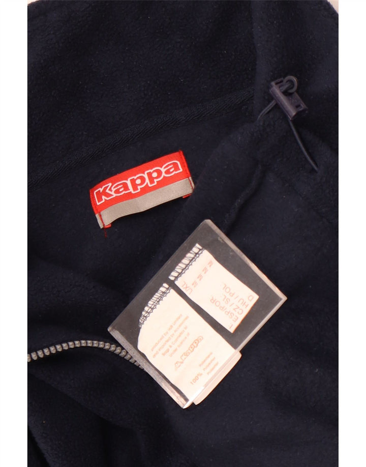 Kappa herre lynlås hals fleece jumper medium marineblå polyester