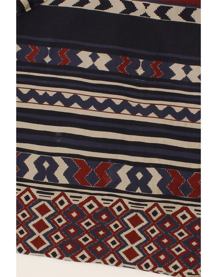 DESIGUAL Womens Long Sleeve Shift Dress EU 40 Medium Navy Blue Fair Isle Vintage Desigual and Second-Hand Desigual from Messina Hembry 