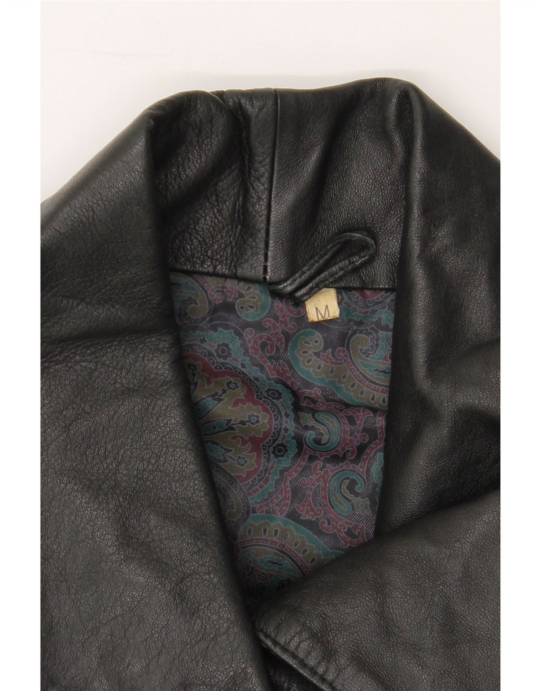 VINTAGE Womens Leather Coat UK 14 Medium Black Leather Vintage Vintage and Second-Hand Vintage from Messina Hembry 