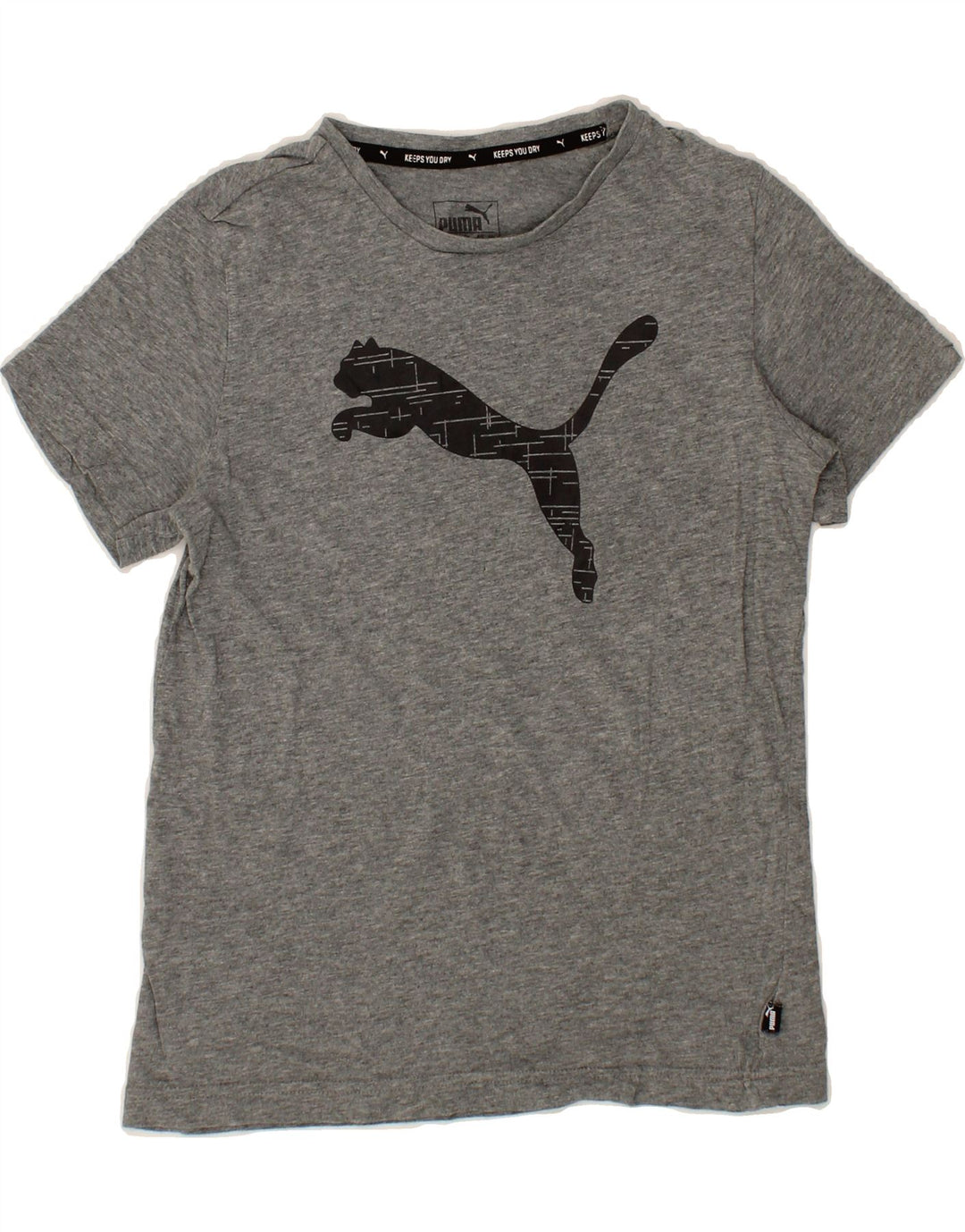PUMA Boys Graphic T-Shirt Top 11-12 Years Grey Cotton Vintage Puma and Second-Hand Puma from Messina Hembry 