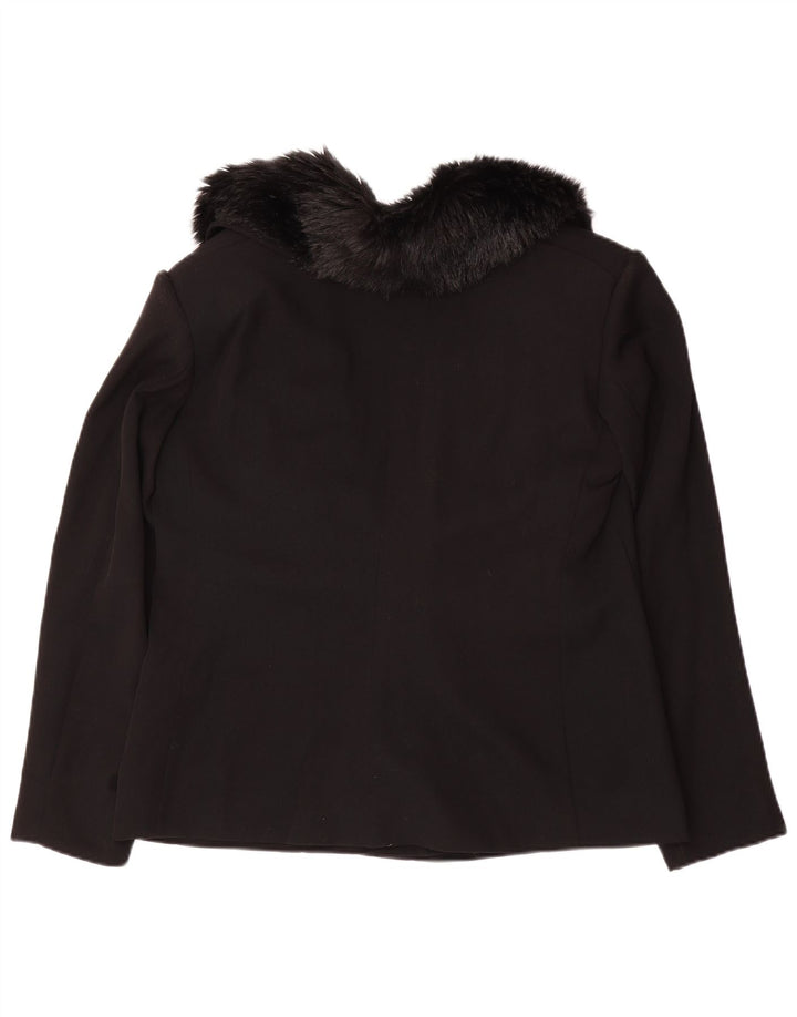 LUCIANO SOPRANI Dame 3-knaps blazerjakke UK 16 Large Sort