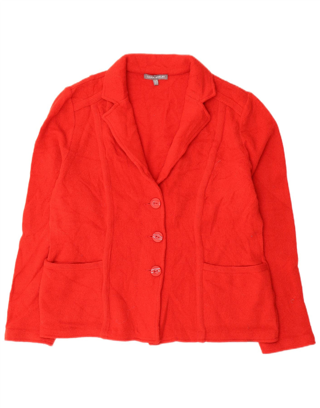 Laura Ashley Dame Cardigan Sweater UK 16 Large Red Wool