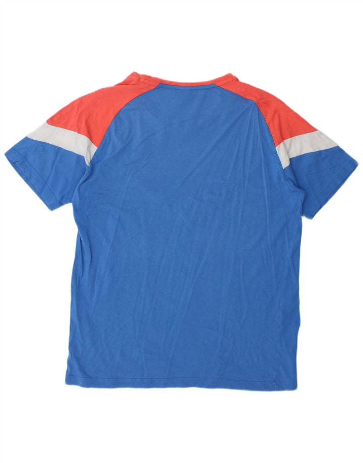 Puma Herre T-Shirt Top Medium Blue Colourblock
