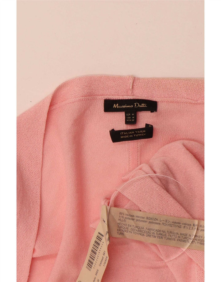 Massimo Dutti dame cardigan sweater med 3/4 ærmer UK 14 Medium Pink
