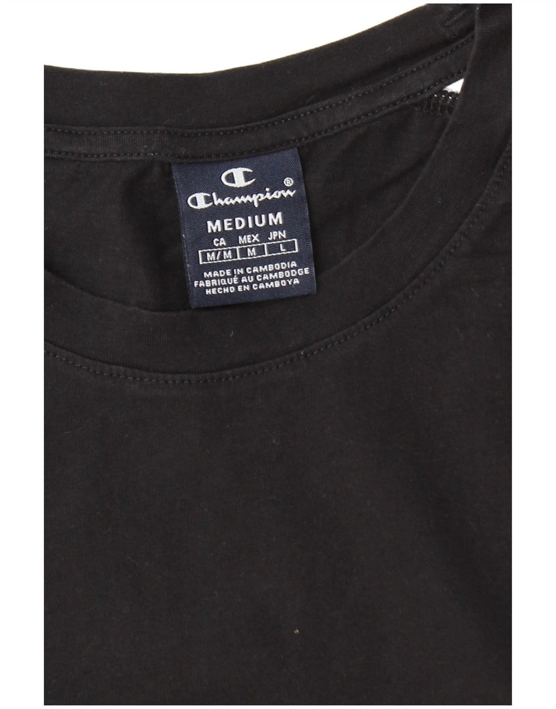 Champion Herre grafisk T-shirt Top Medium Sort Colourblock