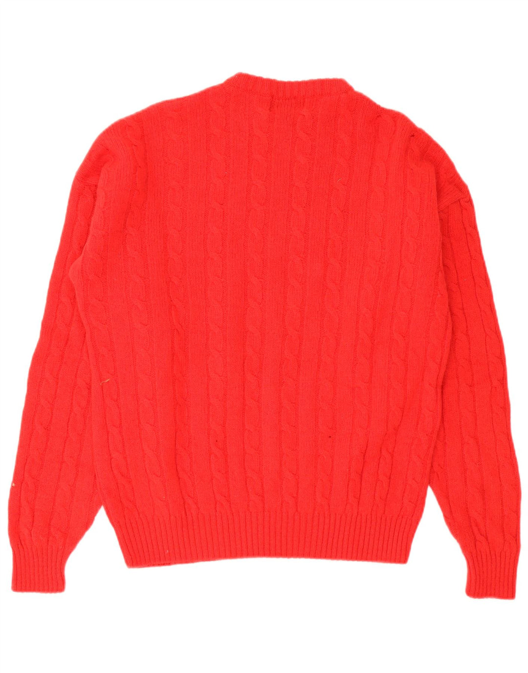 Vintage herre sweater med rund hals IT 50 medium rød uld