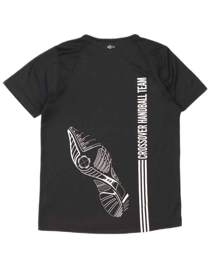 Adidas Grafisk T-shirt top mellem sort polyester til mænd