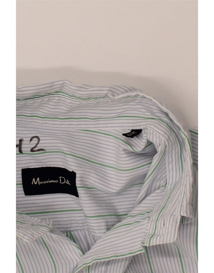 MASSIMO DUTTI Mens Shirt Size 40 Medium Blue Striped Cotton Vintage Massimo Dutti and Second-Hand Massimo Dutti from Messina Hembry 