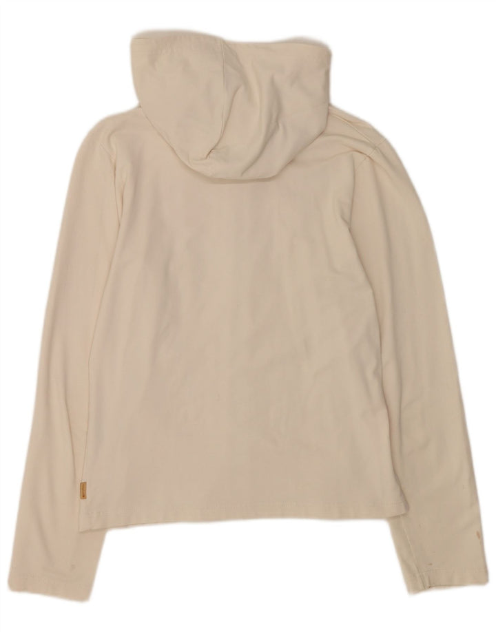 Champion Dame Hættetrøje Sweater UK 14 Stor Hvid Polyamid