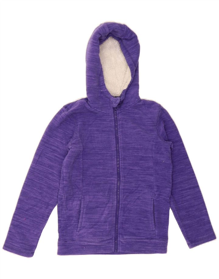 MOUNTAIN WAREHOUSE Girls Hooded Fleece Jacket 9-10 Years Purple Polyester Vintage Mountain Warehouse and Second-Hand Mountain Warehouse from Messina Hembry 